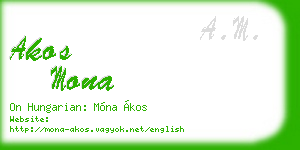 akos mona business card